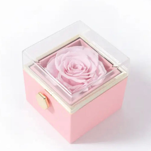 Pink Rotating Rose Gift Box (Free)