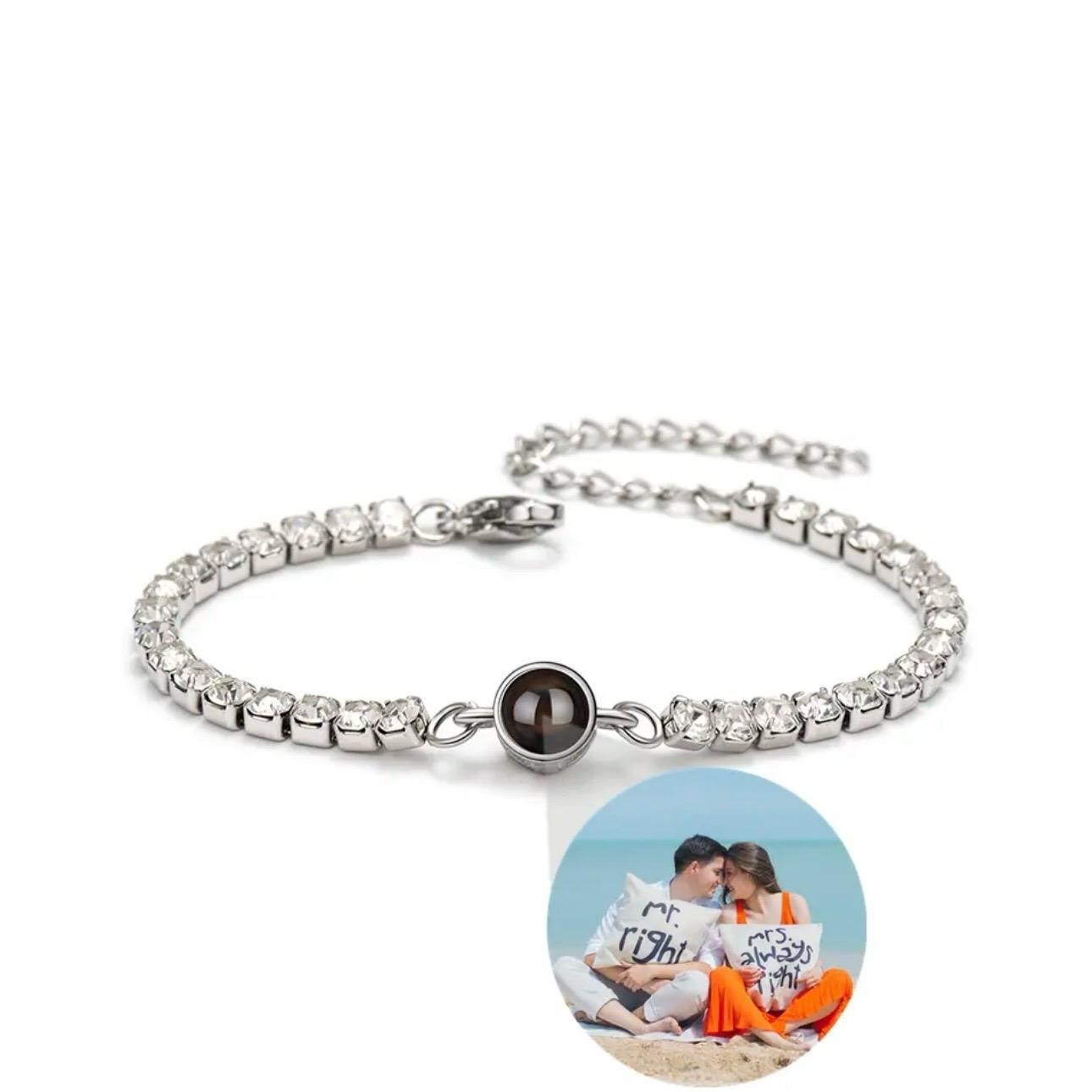 Kira's Tennis Hidden Photo Bracelet
