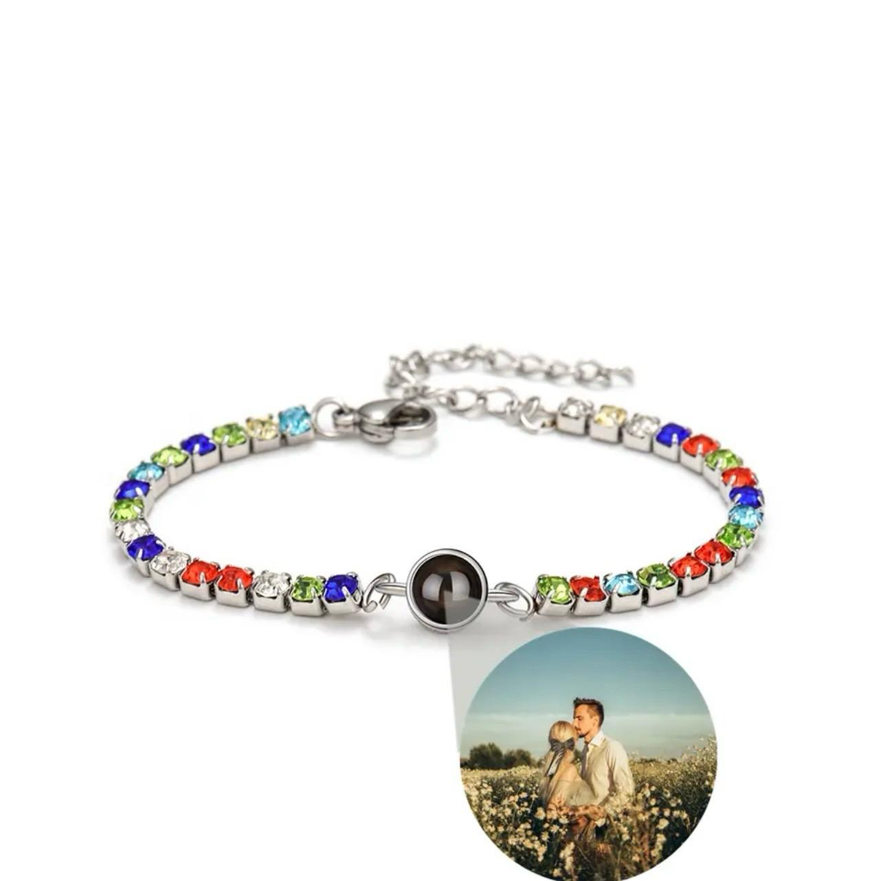 Kira's Tennis Hidden Photo Bracelet