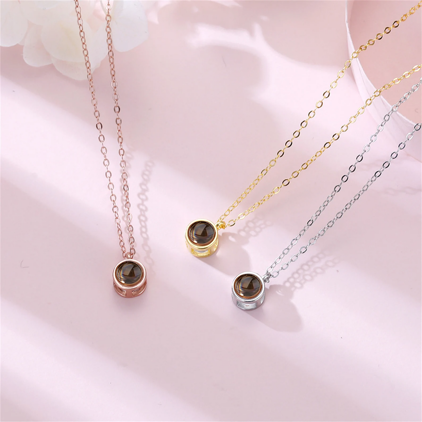שרשרת פנינה עם תמונה מוצפנת - Myone Jewelry