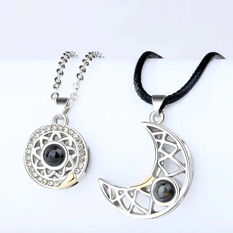שרשרת שמש וירח זוגית - Myone Jewelry