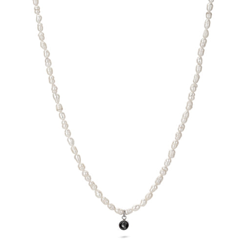 Thin Pearls Hidden Photo Necklace