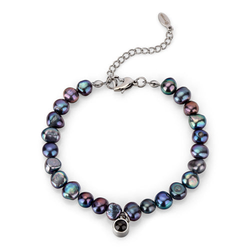 Nina's Colored Pearls Bracelet With A Hidden Photo Pendant