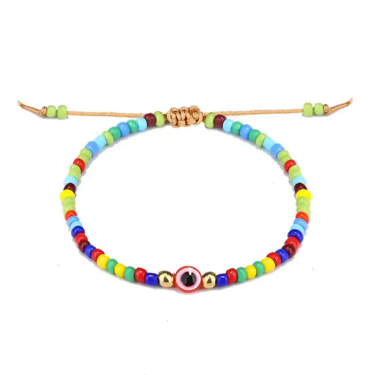 צמיד אבנים צבעוניות עם תמונה מוצפנת - Myone Jewelry