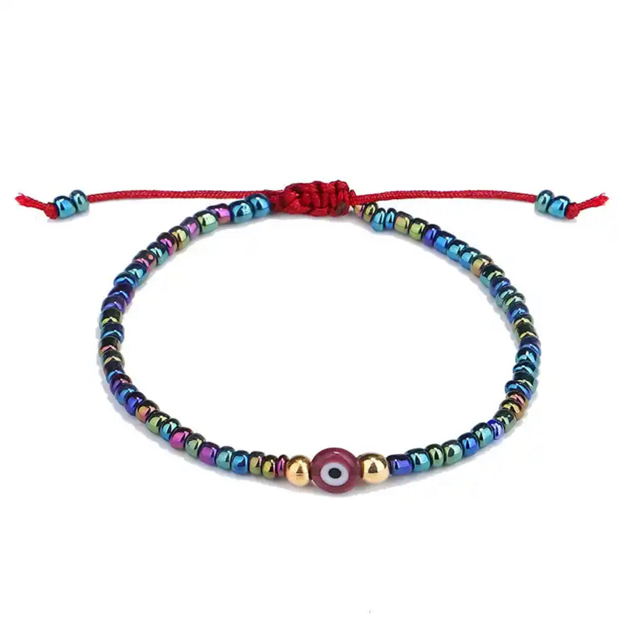 צמיד אבנים צבעוניות עם תמונה מוצפנת - Myone Jewelry
