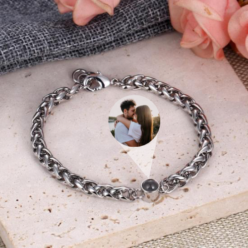 צמיד גורמט משולב עם תמונה מוצפנת - Myone Jewelry