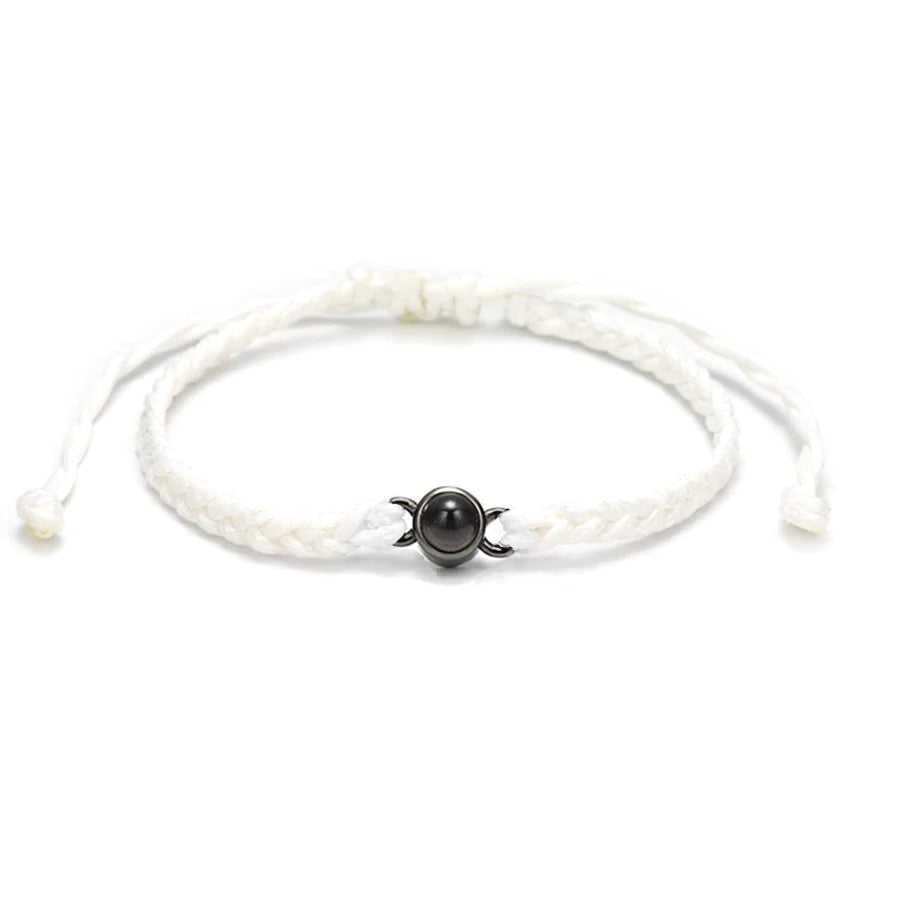 Classic Handmade Rope Bracelet With A Hidden Photo Pearl