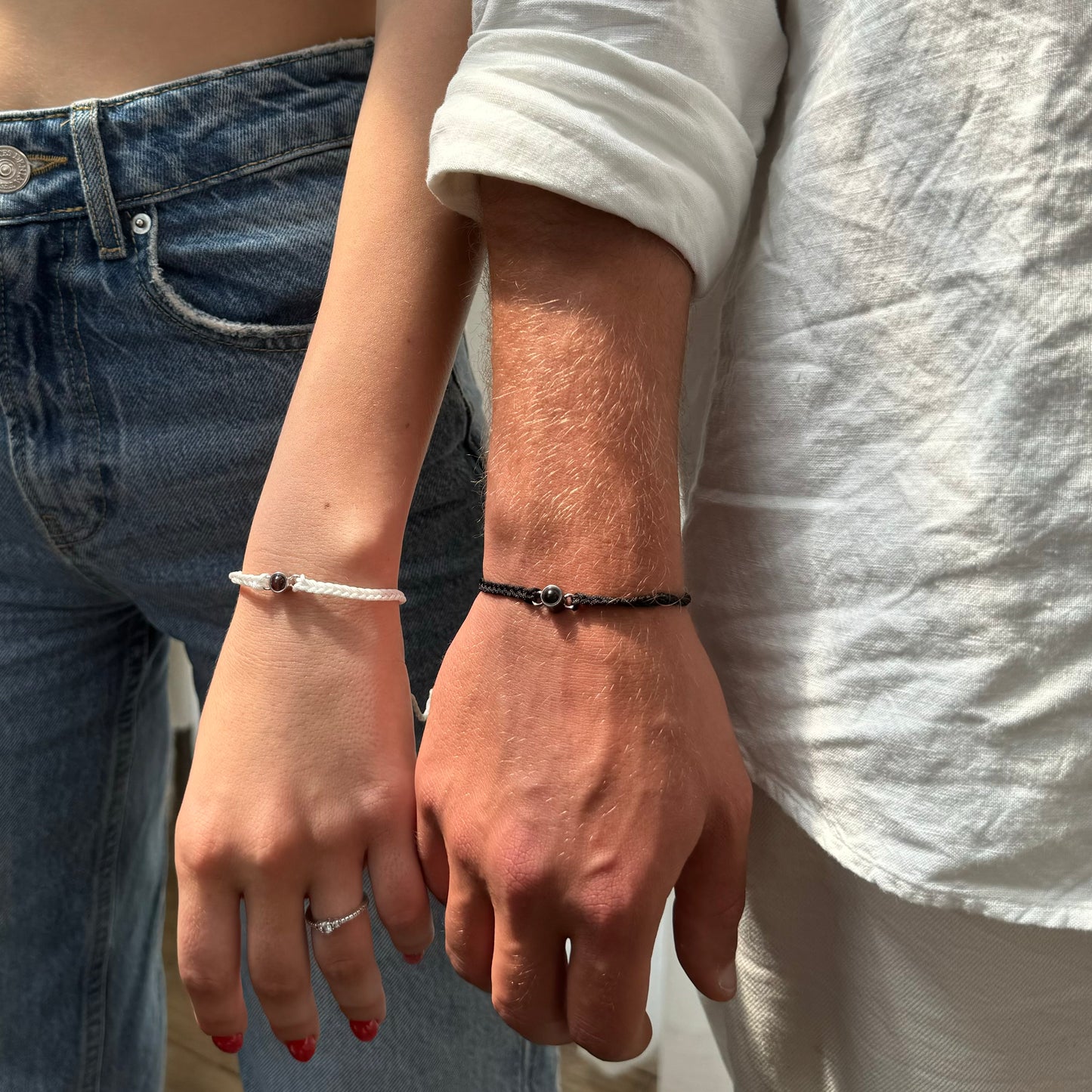 Classic Handmade Rope Bracelet With A Hidden Photo Pearl
