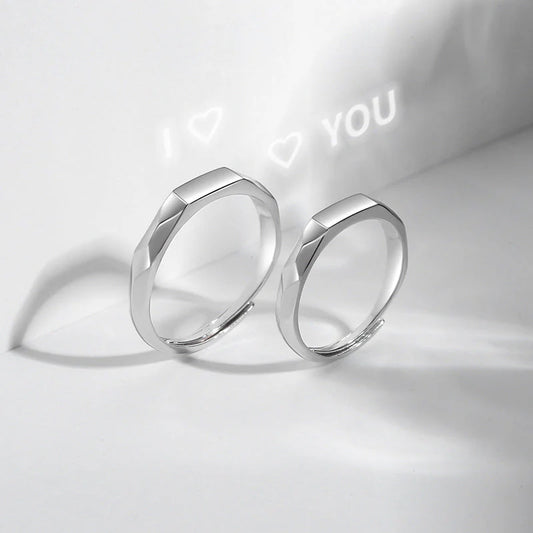 I LOVE U טבעת השמש סט זוגי