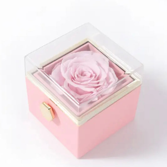 Pink Rotating Rose Gift Box