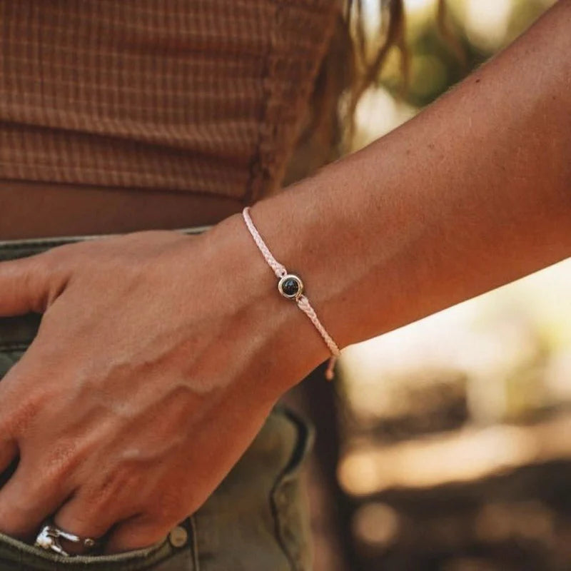 Classic Handmade Rope Bracelet With A Hidden Photo Pearl