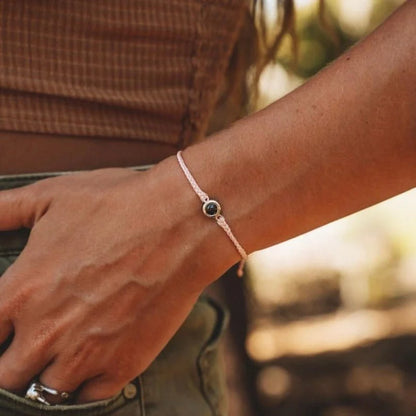 Classic Handmade Rope Bracelet With A Hidden Photo Pearl