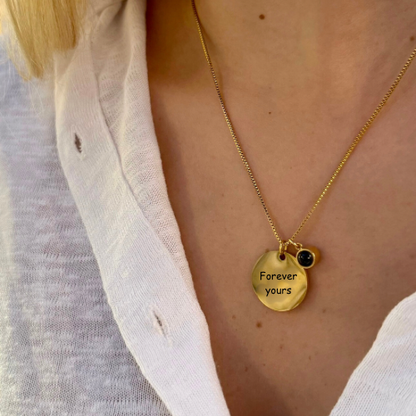 Engraved Charm Necklace With A Hidden Photo Pearl