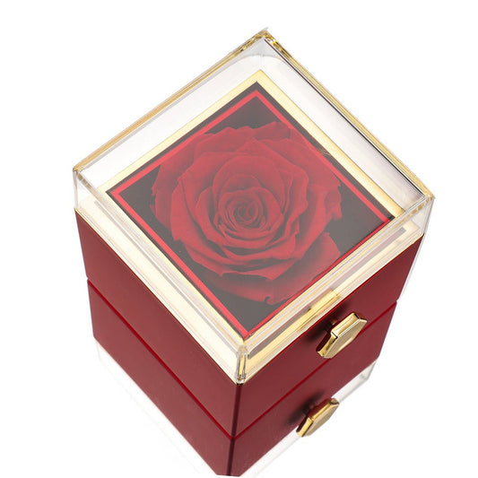 אריזת פרח מסתובבת אדום - Myone Jewelry