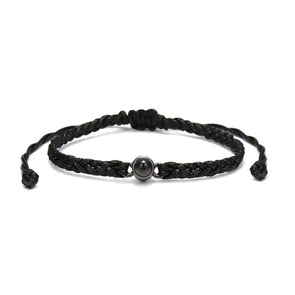 Classic Handmade Rope Bracelet With A Hidden Photo Pearl