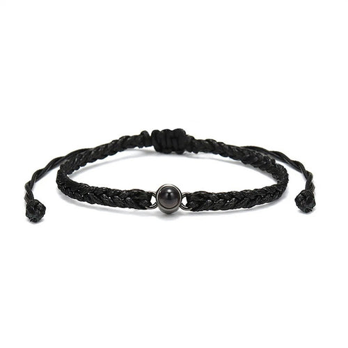 Classic Handmade Rope Bracelet With A Hidden Photo Pearl
