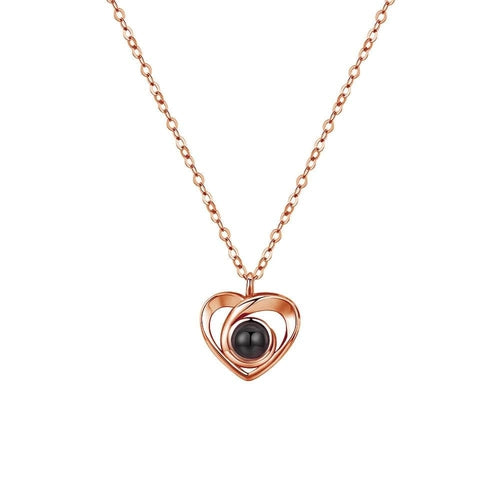 שרשרת לב עם תמונה מוצפנת - Myone Jewelry