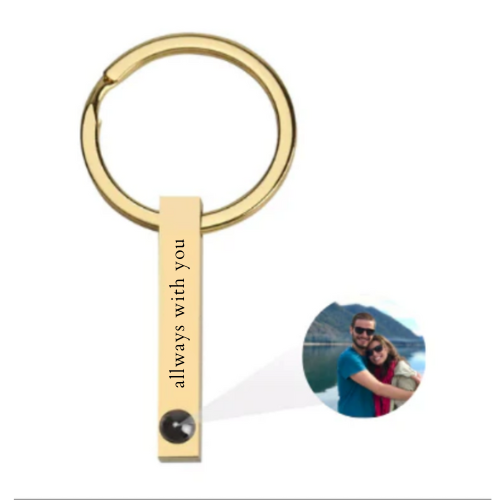 Personalized Engraved Hidden Photo Keychain