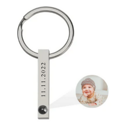 Personalized Engraved Hidden Photo Keychain