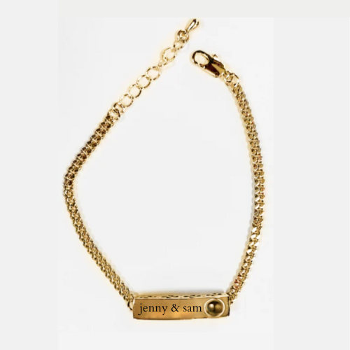 Thick Chain Hidden Photo Bracelet With Personal Engraving
