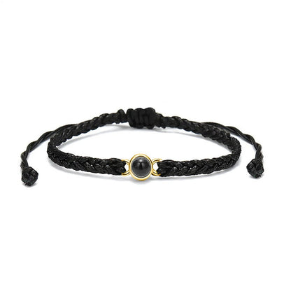 Classic Handmade Rope Bracelet With A Hidden Photo Pearl