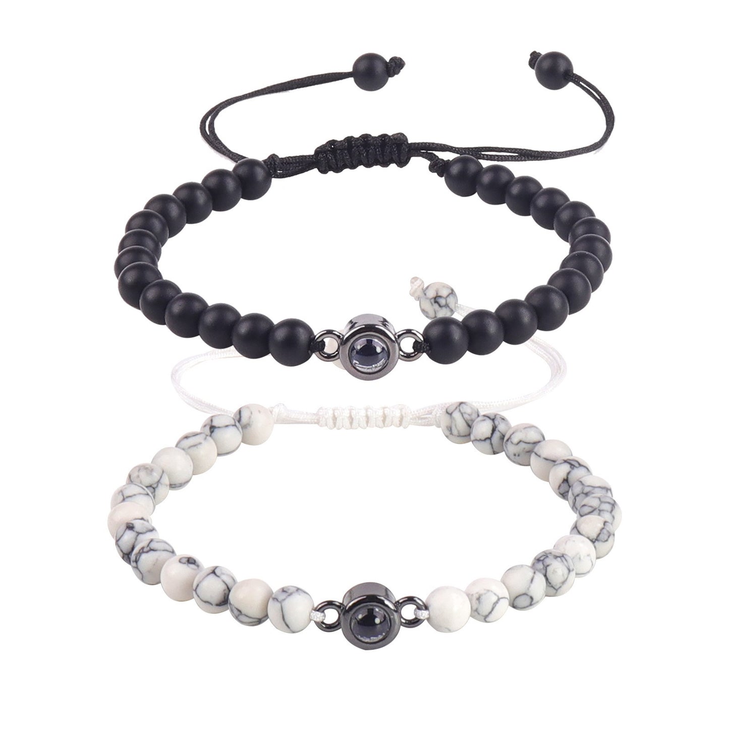 צמיד חרוזים עם תמונה מוצפנת - Myone Jewelry