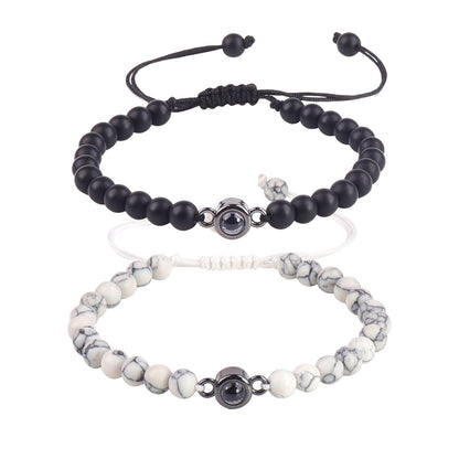 צמיד חרוזים עם תמונה מוצפנת - Myone Jewelry