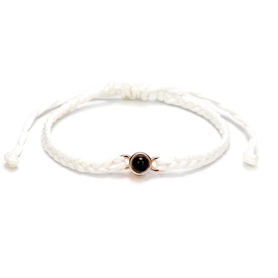 Classic Handmade Rope Bracelet With A Hidden Photo Pearl