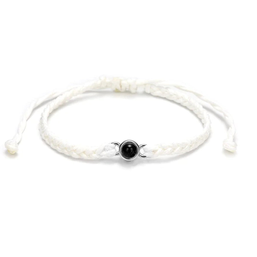 Classic Handmade Rope Bracelet With A Hidden Photo Pearl