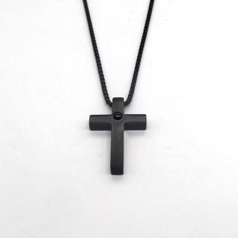 Cross Necklace With A Hidden Photo Pearl