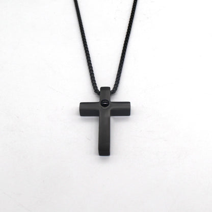 Cross Necklace With A Hidden Photo Pearl