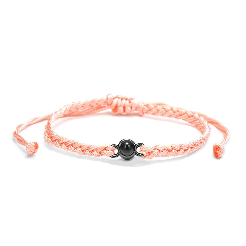 Classic Handmade Rope Bracelet With A Hidden Photo Pearl