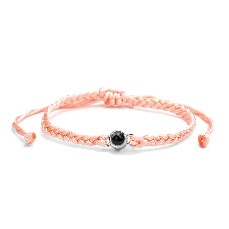 Classic Handmade Rope Bracelet With A Hidden Photo Pearl