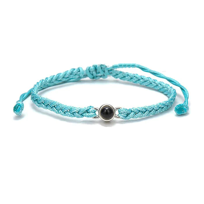 Classic Handmade Rope Bracelet With A Hidden Photo Pearl