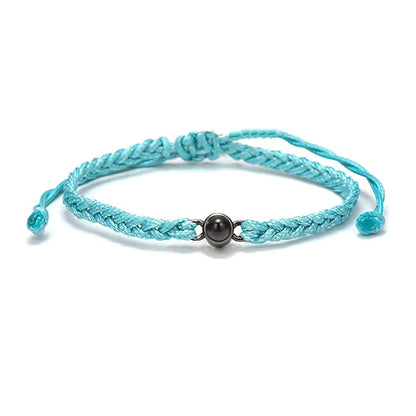 Classic Handmade Rope Bracelet With A Hidden Photo Pearl
