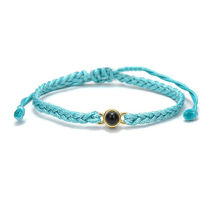 Classic Handmade Rope Bracelet With A Hidden Photo Pearl