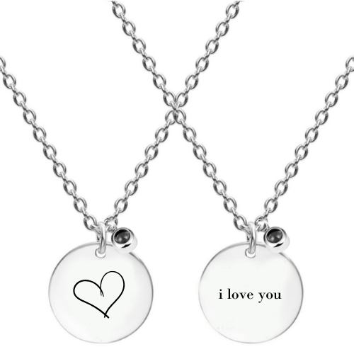 Engraved Charm Necklace With A Hidden Photo Pearl