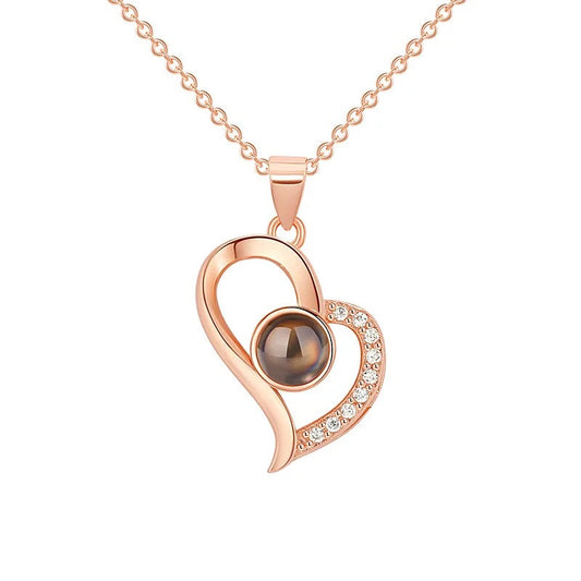 Jennifer Heart Hidden Photo Necklace