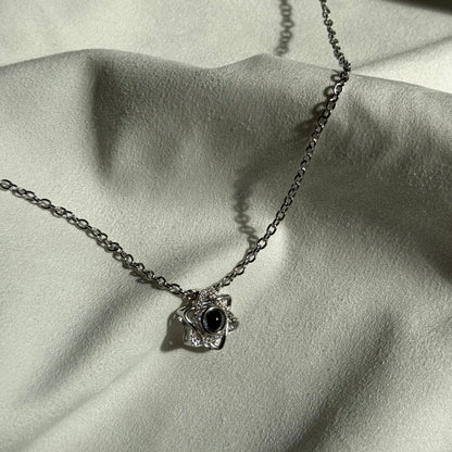 Hexagram Star With A Hidden Photo Pearl Necklace