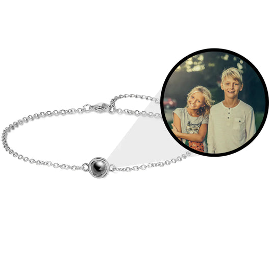 צמיד לאשה תליון פנינה עם תמונה מוצפנת - Myone Jewelry