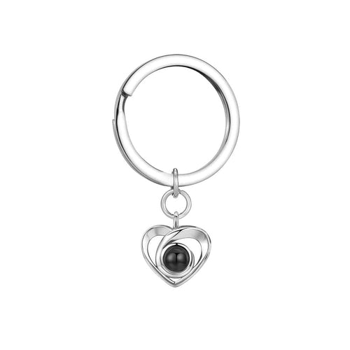 מחזיק מפתחות לב/פנינה עם תמונה מוצפנת - Myone Jewelry