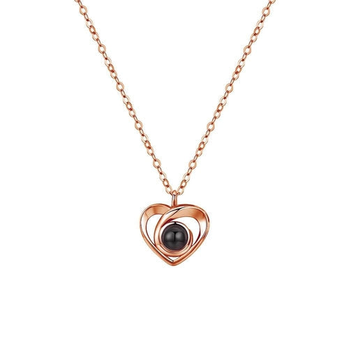 שרשרת לב עם תמונה מוצפנת - Myone Jewelry