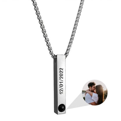 שרשרת לגבר עם תמונה מוצפנת וטקסט בחריטה - Myone Jewelry