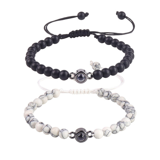 צמיד חרוזים עם תמונה מוצפנת - Myone Jewelry