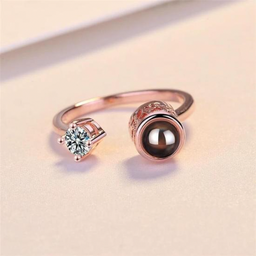 טבעת יהלום עם תמונה מוצפנת - Myone Jewelry