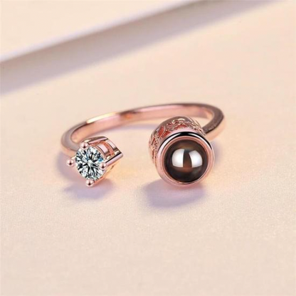 טבעת יהלום עם תמונה מוצפנת - Myone Jewelry