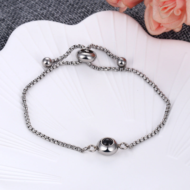 צמיד עדין לגבר ולאשה עם תמונה מוצפנת - Myone Jewelry