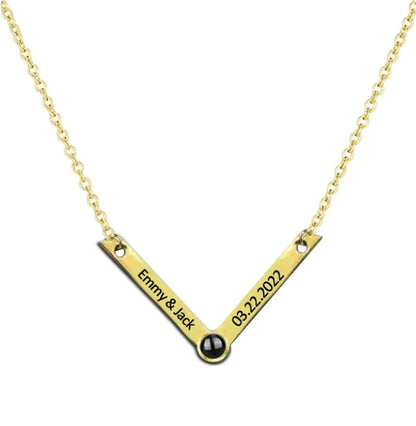 שרשרת יסמין עם חריטה אישית - Myone Jewelry