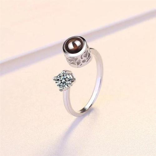 טבעת יהלום עם תמונה מוצפנת - Myone Jewelry
