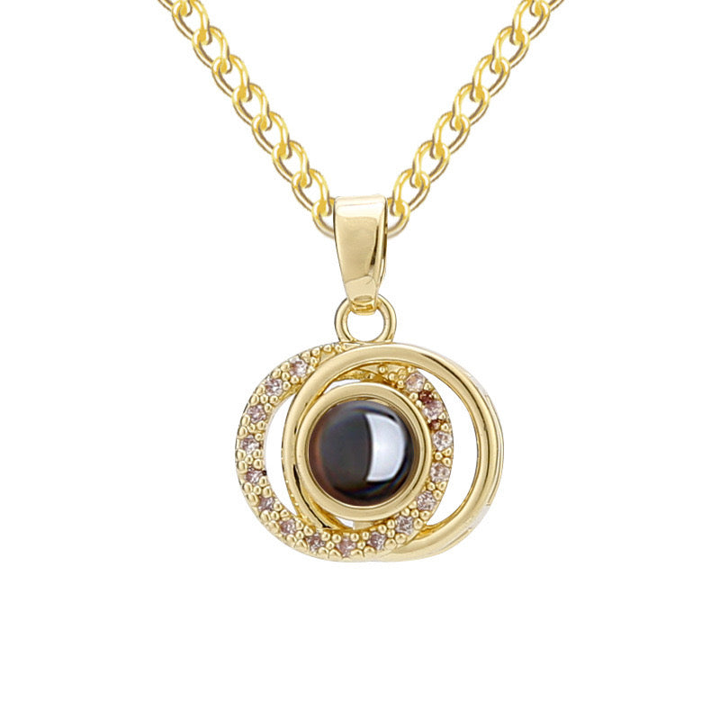 שרשרת שחר עם תמונה מוצפנת - Myone Jewelry